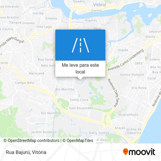 Rua Bajurú mapa