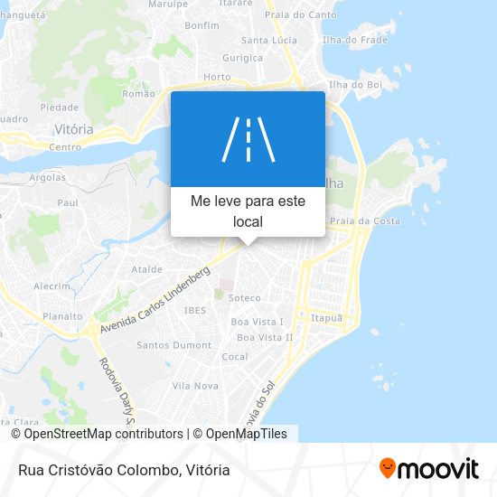 Rua Cristóvão Colombo mapa
