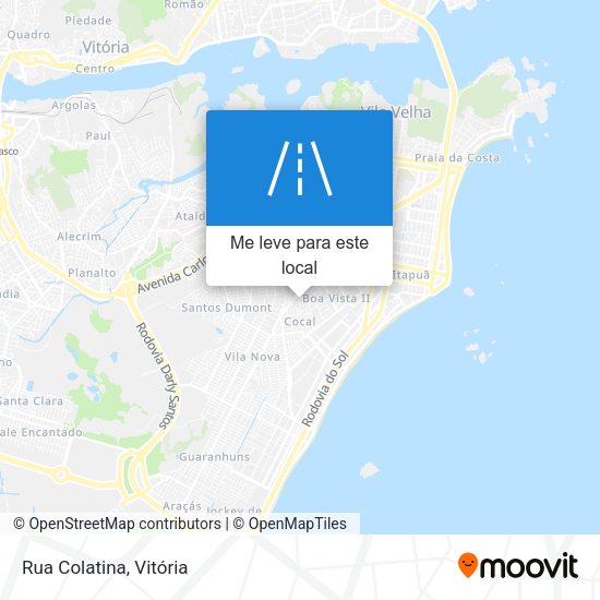 Rua Colatina mapa
