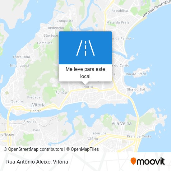 Rua Antônio Aleixo mapa