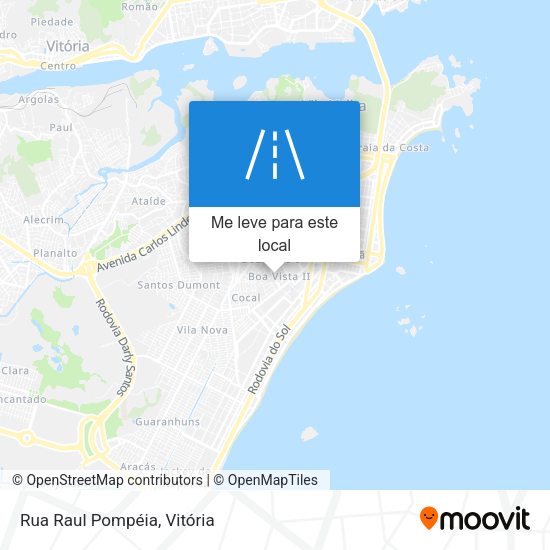 Rua Raul Pompéia mapa