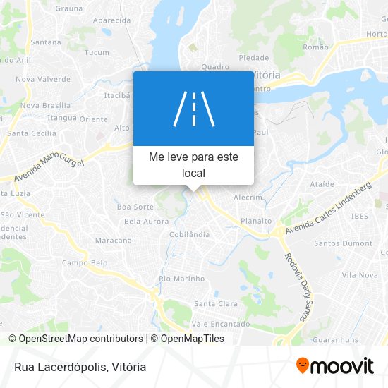 Rua Lacerdópolis mapa