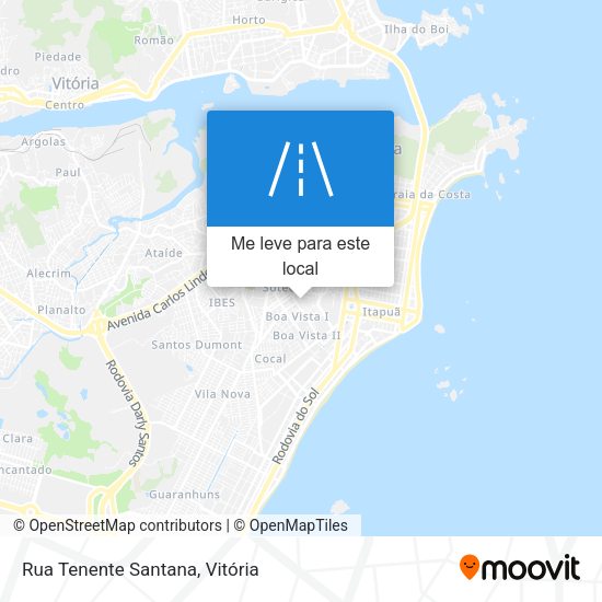 Rua Tenente Santana mapa