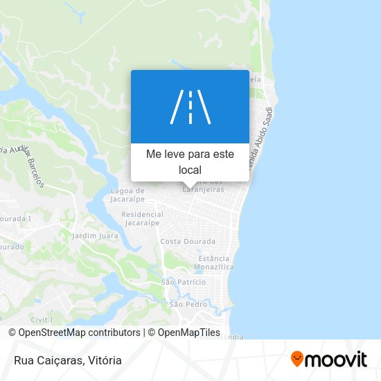Rua Caiçaras mapa