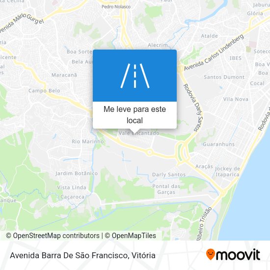 Avenida Barra De São Francisco mapa