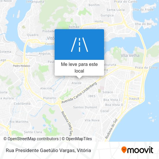 Rua Presidente Gaetúlio Vargas mapa