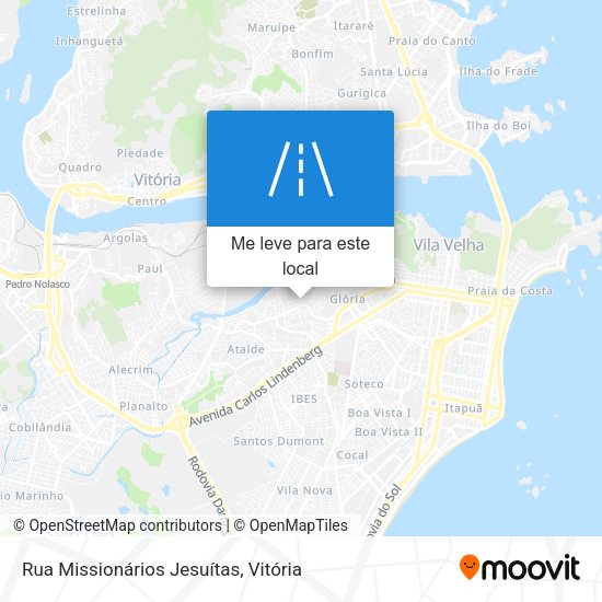 Rua Missionários Jesuítas mapa