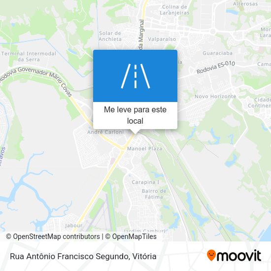 Rua Antônio Francisco Segundo mapa