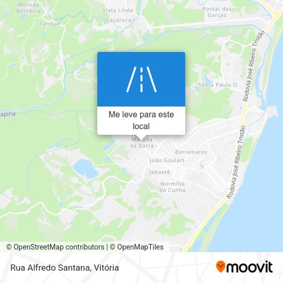 Rua Alfredo Santana mapa