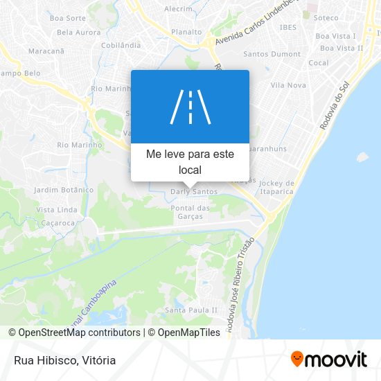 Rua Hibisco mapa