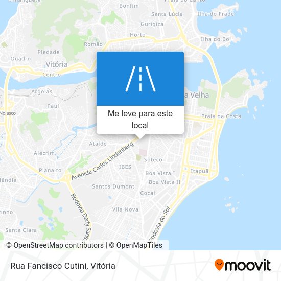 Rua Fancisco Cutini mapa