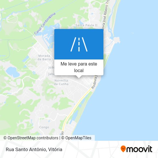 Rua Santo Antônio mapa