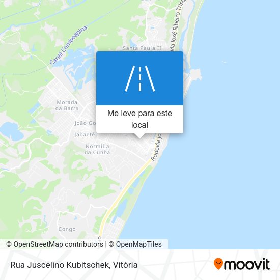 Rua Juscelino Kubitschek mapa