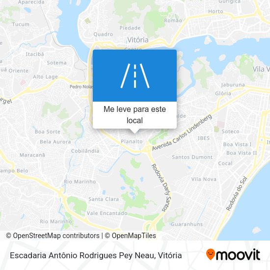 Escadaria Antônio Rodrigues Pey Neau mapa
