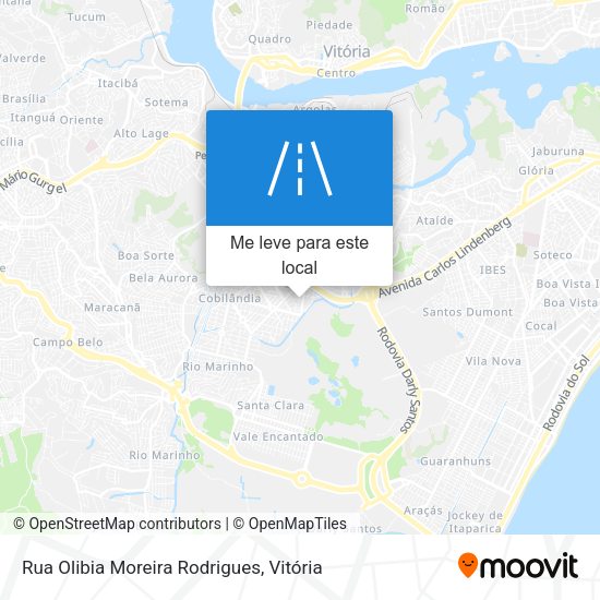 Rua Olibia Moreira Rodrigues mapa