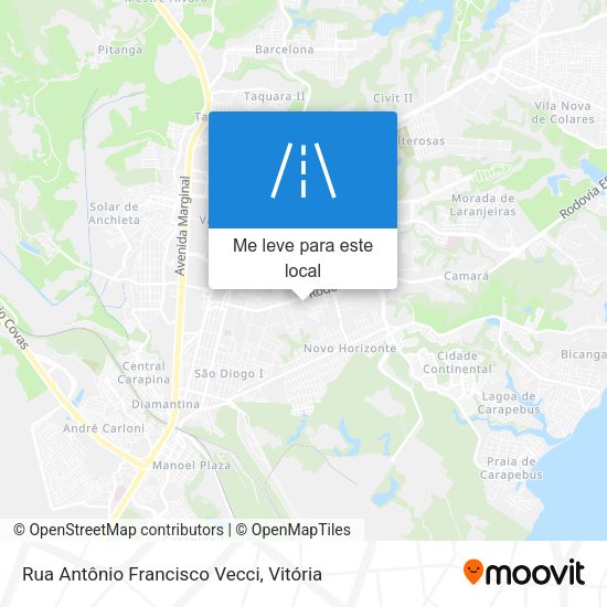 Rua Antônio Francisco Vecci mapa