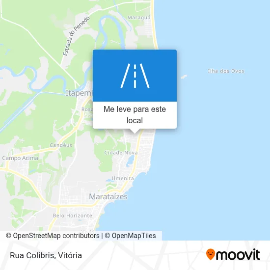 Rua Colibris mapa