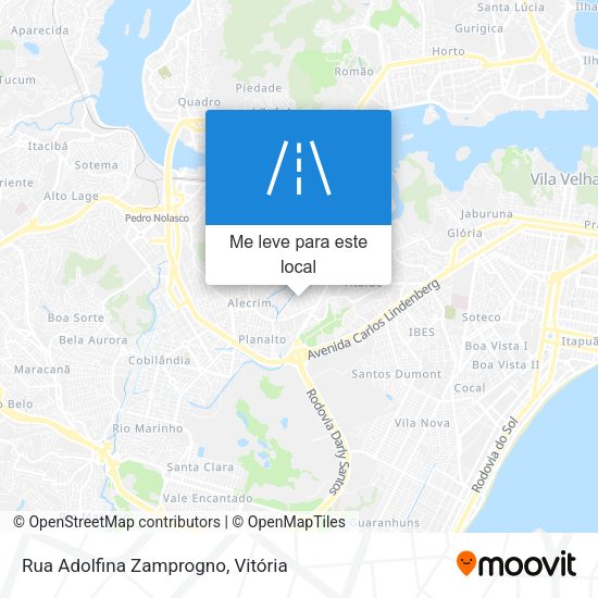 Rua Adolfina Zamprogno mapa