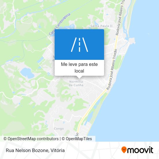 Rua Nelson Bozone mapa