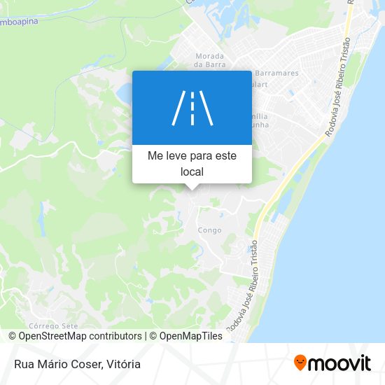 Rua Mário Coser mapa