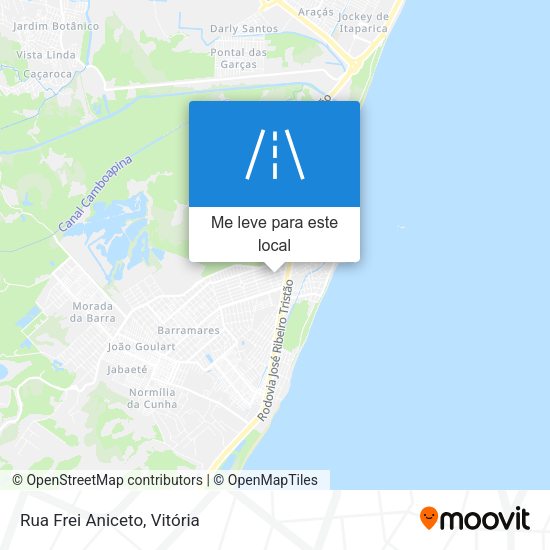 Rua Frei Aniceto mapa