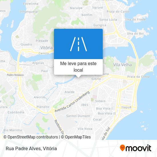 Rua Padre Alves mapa