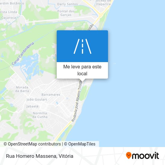 Rua Homero Massena mapa