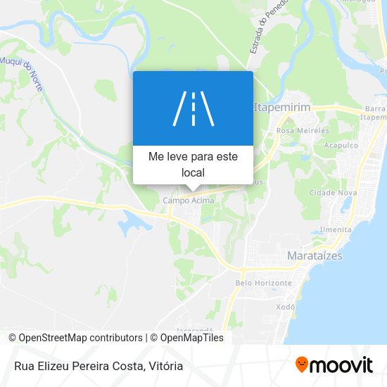 Rua Elizeu Pereira Costa mapa