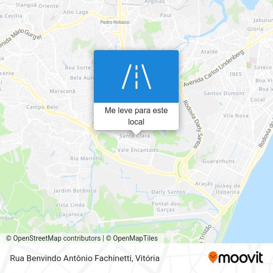 Rua Benvindo Antônio Fachinetti mapa