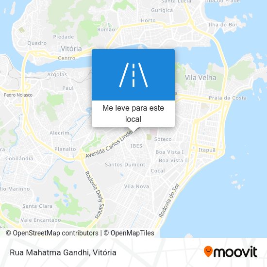 Rua Mahatma Gandhi mapa