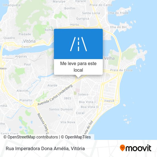 Rua Imperadora Dona Amélia mapa