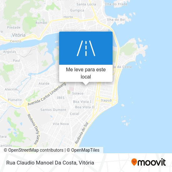 Rua Claudio Manoel Da Costa mapa