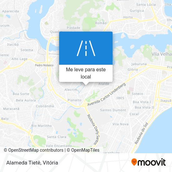 Alameda Tietê mapa