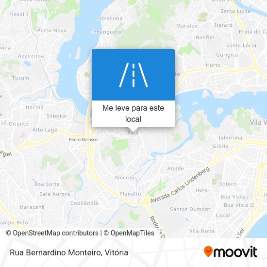 Rua Bernardino Monteiro mapa
