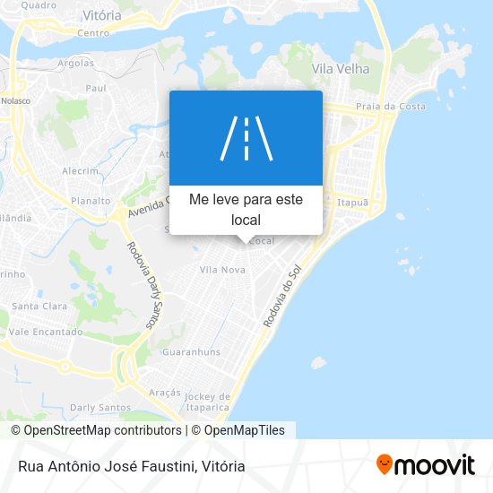 Rua Antônio José Faustini mapa
