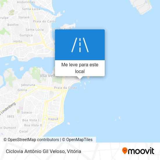 Ciclovia Antônio Gil Veloso mapa