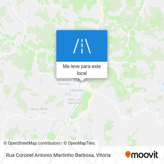 Rua Coronel Antonio Martinho Barbosa mapa