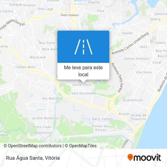 Rua Água Santa mapa