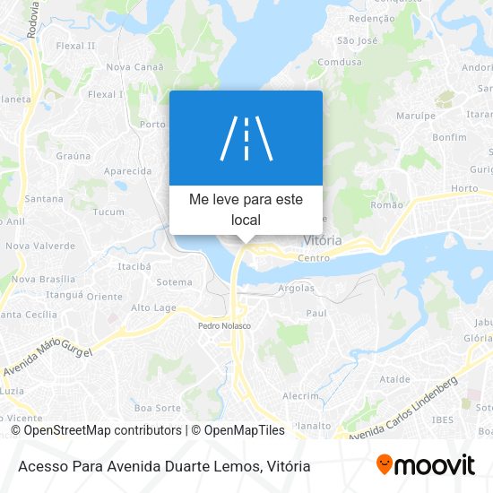 Acesso Para Avenida Duarte Lemos mapa