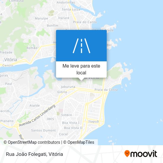 Rua João Folegati mapa