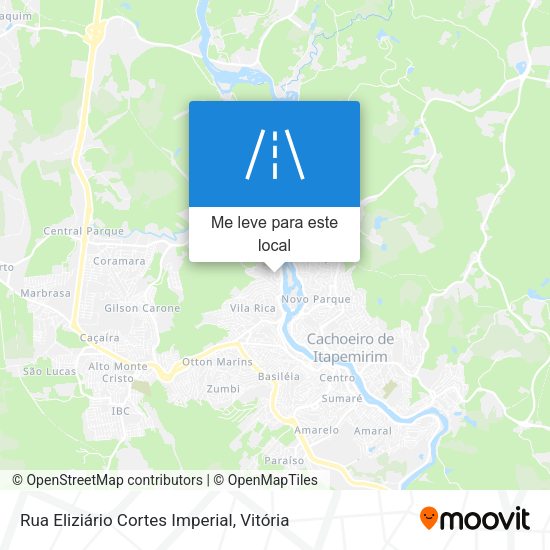 Rua Eliziário Cortes Imperial mapa