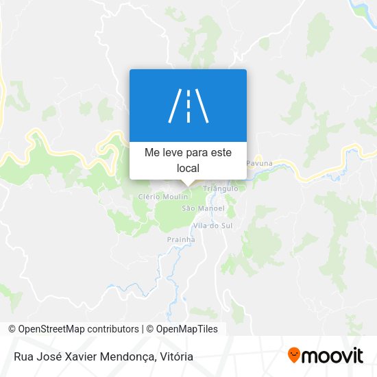 Rua José Xavier Mendonça mapa