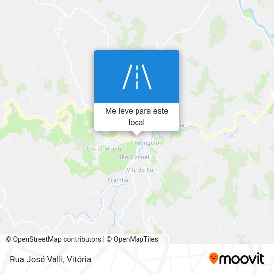 Rua José Valli mapa
