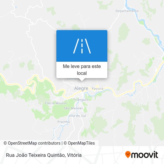 Rua João Teixeira Quintão mapa
