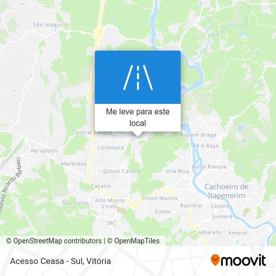 Acesso Ceasa - Sul mapa