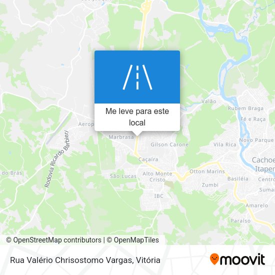 Rua Valério Chrisostomo Vargas mapa