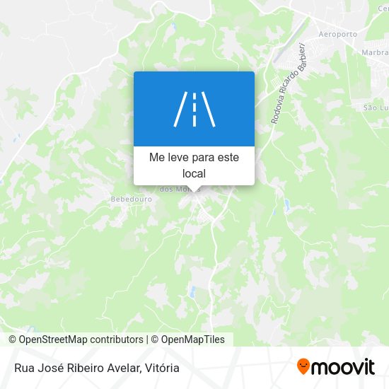 Rua José Ribeiro Avelar mapa