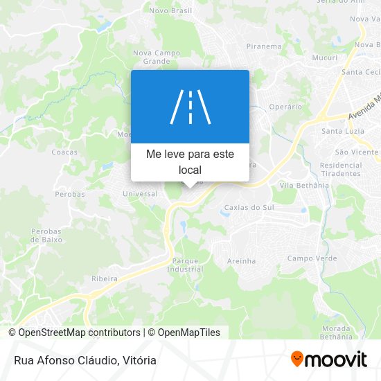 Rua Afonso Cláudio mapa