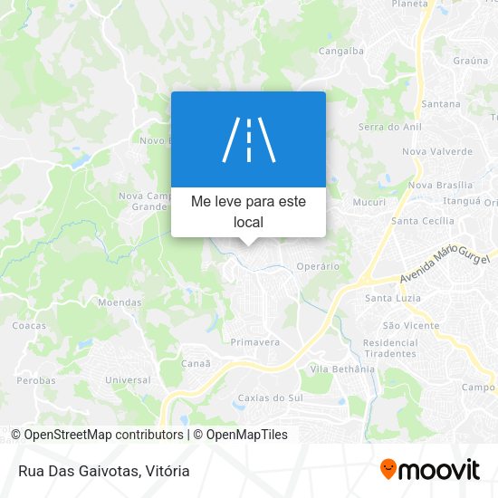 Rua Das Gaivotas mapa