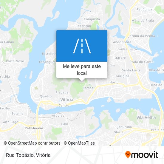 Rua Topázio mapa